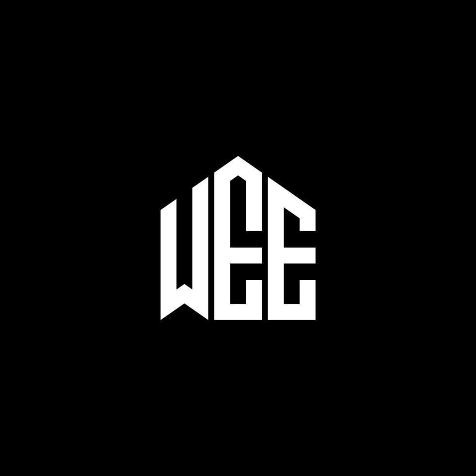 WEE letter logo design on BLACK background. WEE creative initials letter logo concept. WEE letter design. vector