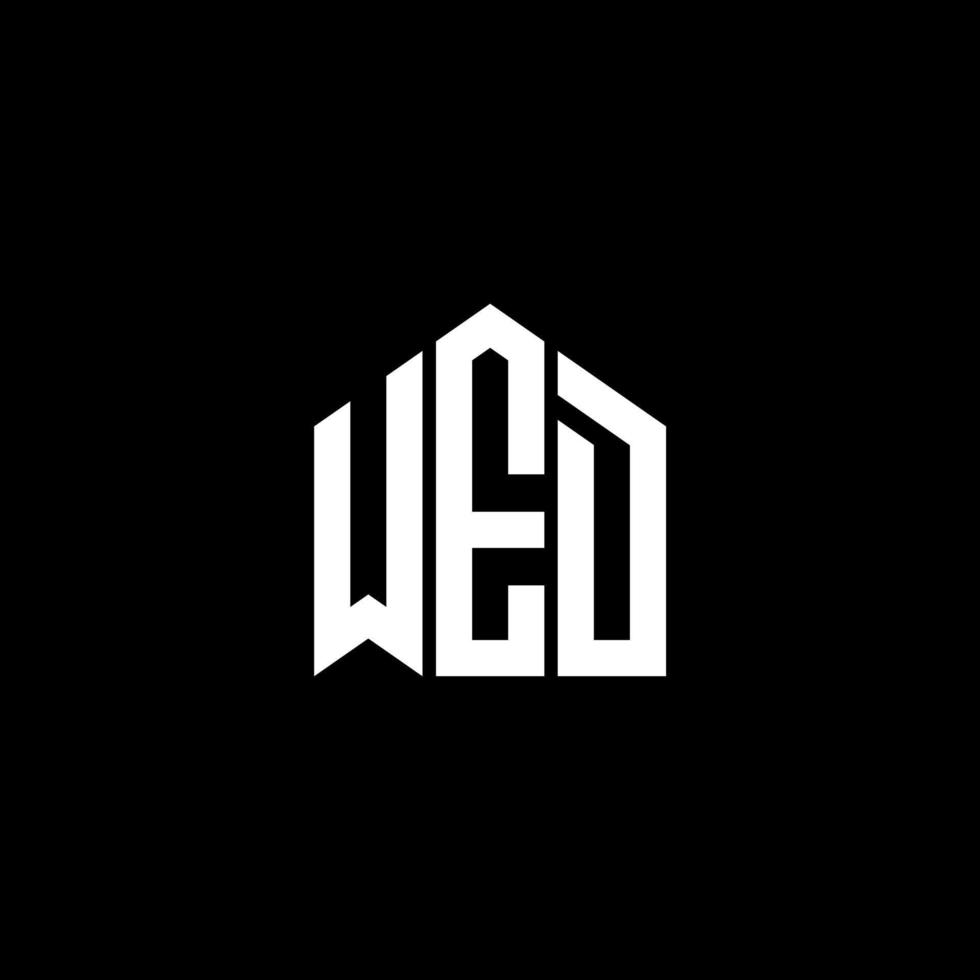 WED letter logo design on BLACK background. WED creative initials letter logo concept. WED letter design. vector