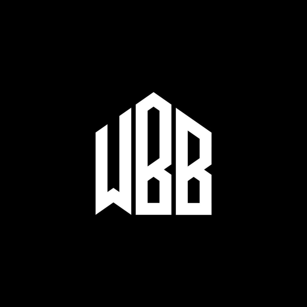 WBB letter logo design on BLACK background. WBB creative initials letter logo concept. WBB letter design. vector