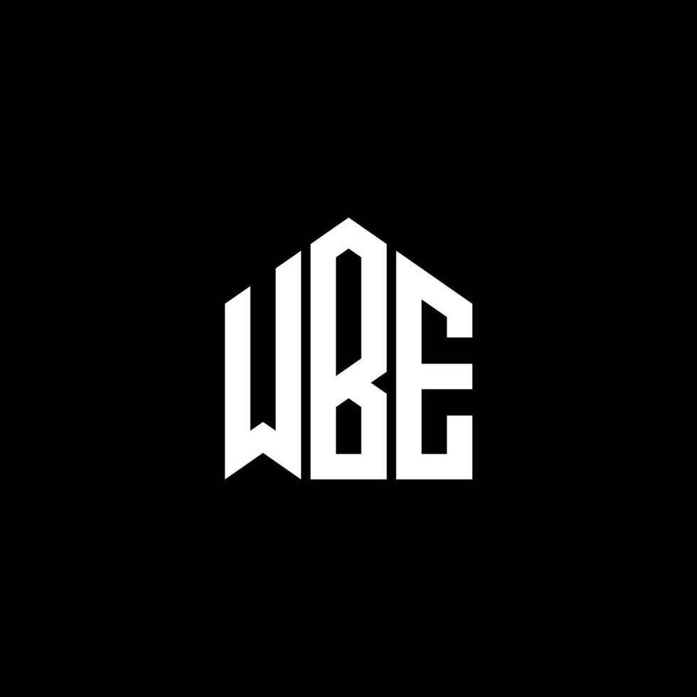 WBE letter logo design on BLACK background. WBE creative initials letter logo concept. WBE letter design. vector