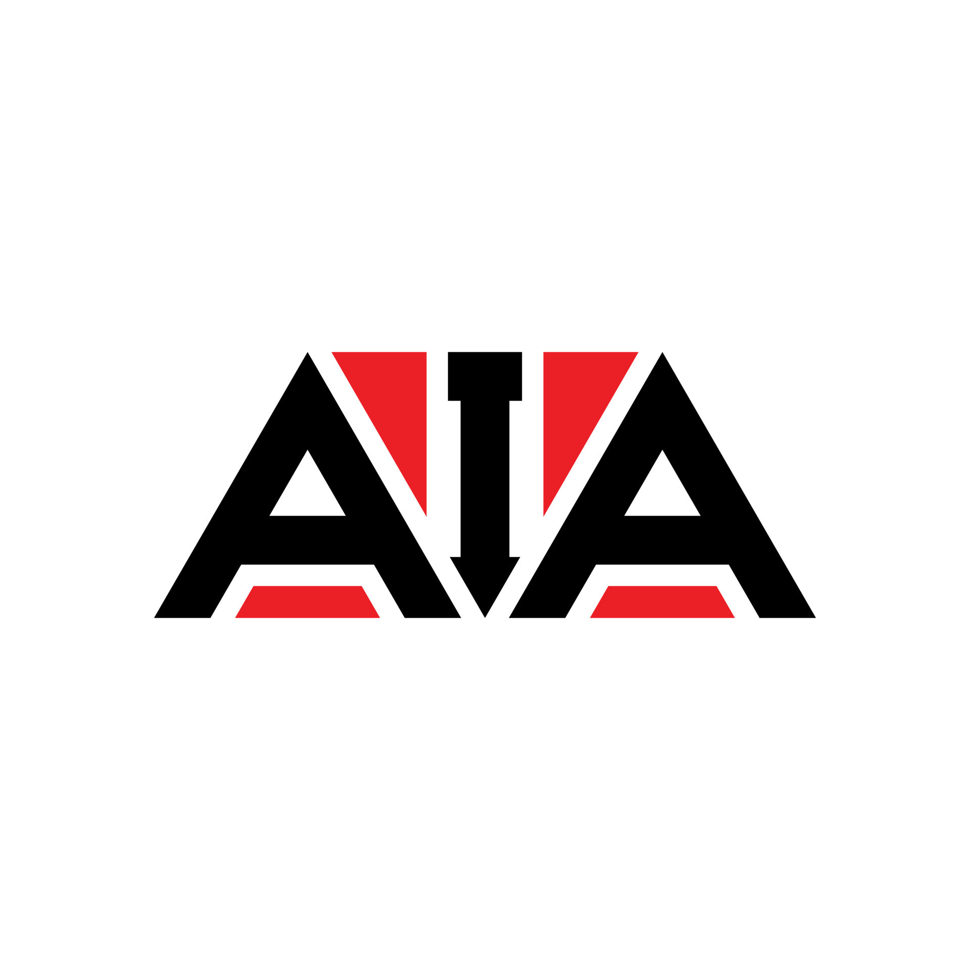 Aia triangle letter logo design with triangle shape aia triangle logo