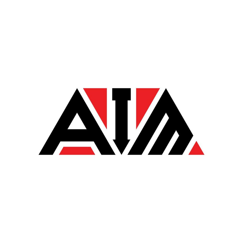 AIM triangle letter logo design with triangle shape. AIM triangle logo design monogram. AIM triangle vector logo template with red color. AIM triangular logo Simple, Elegant, and Luxurious Logo. AIM