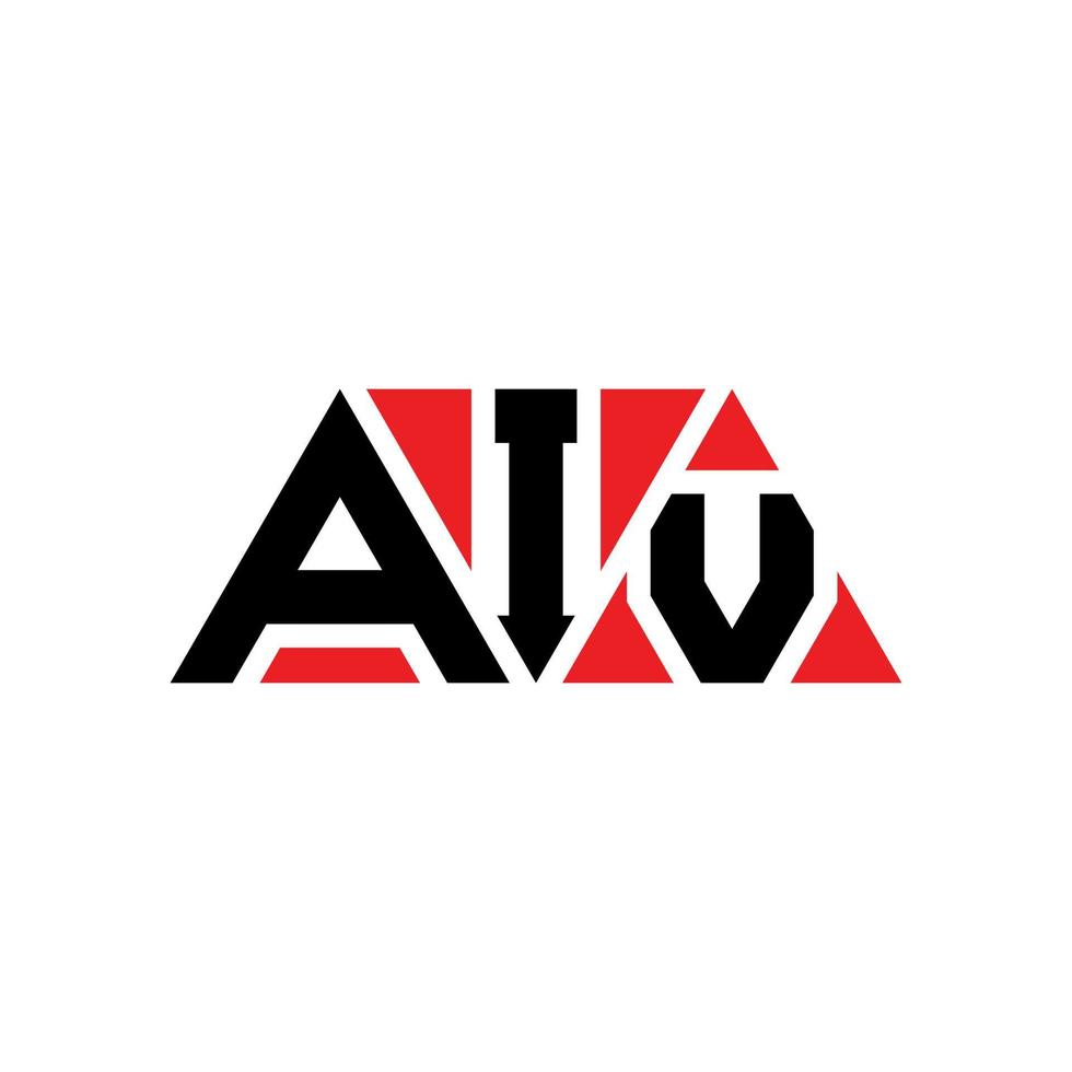 diseño de logotipo de letra triangular aiv con forma de triángulo. monograma de diseño de logotipo de triángulo aiv. plantilla de logotipo de vector de triángulo aiv con color rojo. logotipo triangular aiv logotipo simple, elegante y lujoso. aiv