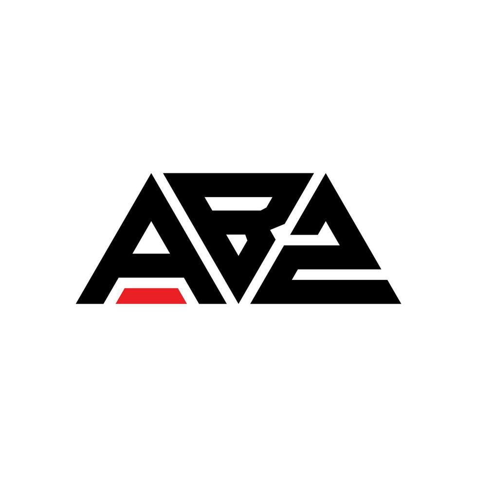 diseño de logotipo de letra de triángulo abz con forma de triángulo. monograma de diseño del logotipo del triángulo abz. plantilla de logotipo de vector de triángulo abz con color rojo. logotipo triangular abz logotipo simple, elegante y lujoso. abz