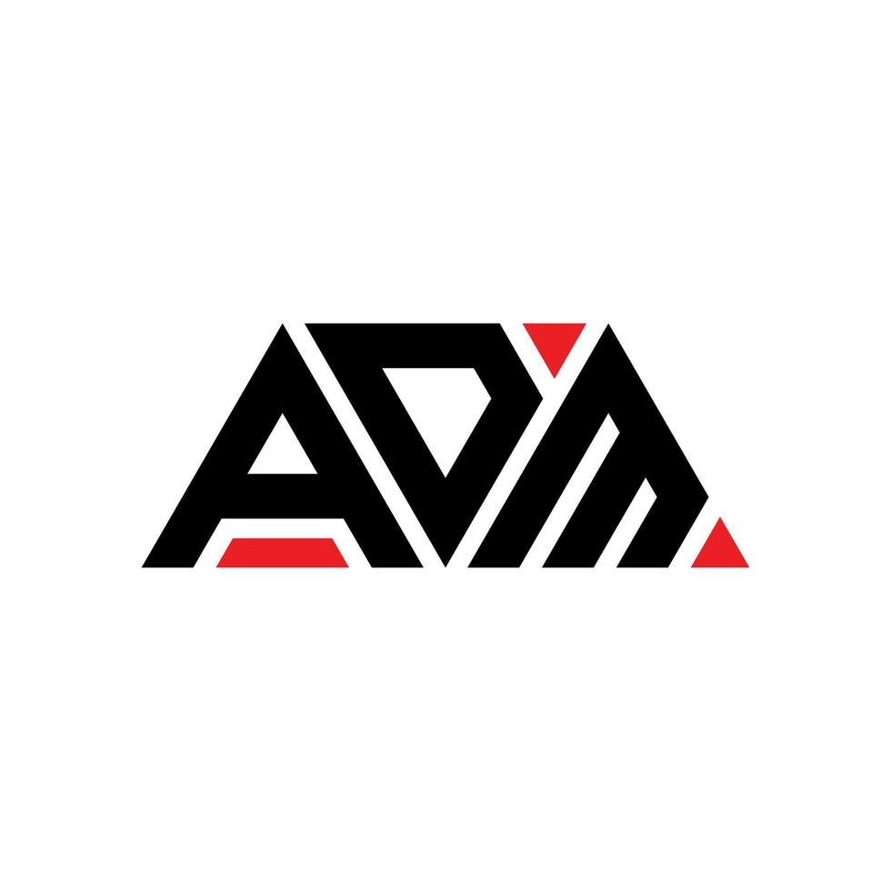 adm diseño de logotipo de letra triangular con forma de triángulo. monograma de diseño de logotipo de triángulo adm. adm triángulo vector logo plantilla con color rojo. logo triangular adm logo simple, elegante y lujoso. administrador