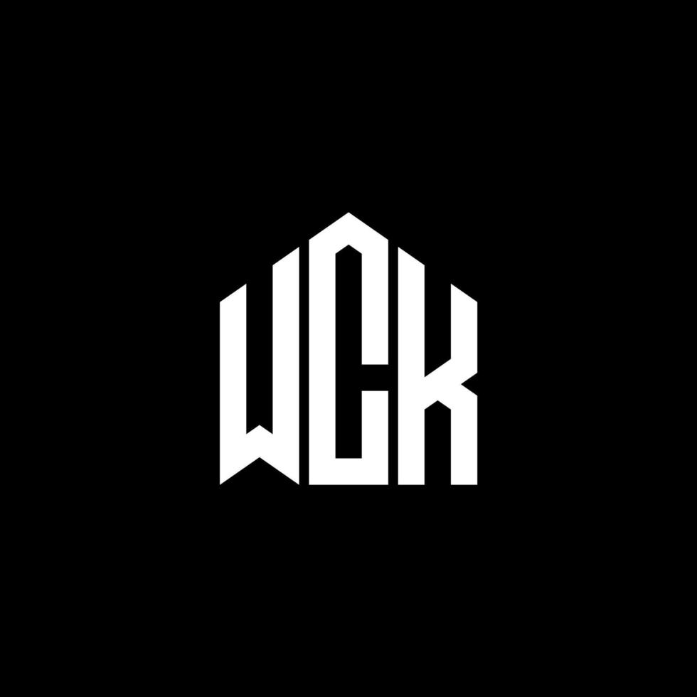 diseño de logotipo de letra wck sobre fondo negro. wck creative iniciales carta logo concepto. diseño de letras wck. vector