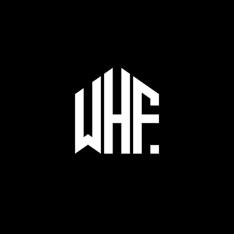 WHF letter logo design on BLACK background. WHF creative initials letter logo concept. WHF letter design. vector