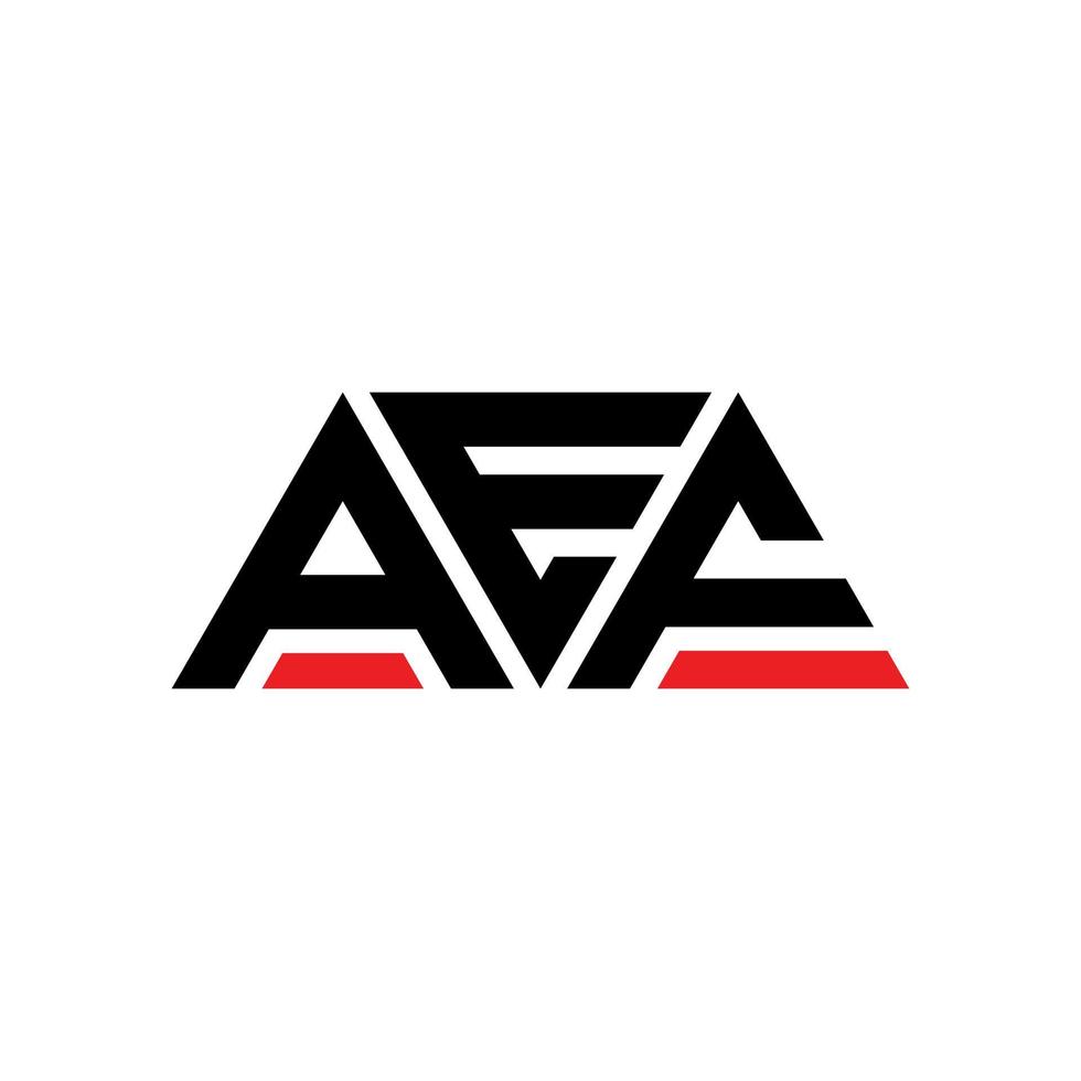 diseño de logotipo de letra triangular aef con forma de triángulo. monograma de diseño del logotipo del triángulo aef. plantilla de logotipo de vector de triángulo aef con color rojo. logotipo triangular aef logotipo simple, elegante y lujoso. aef