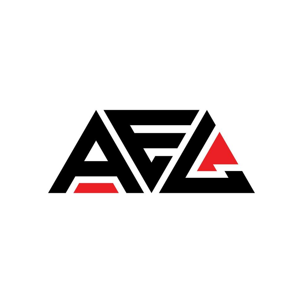 ael diseño de logotipo de letra triangular con forma de triángulo. monograma de diseño del logotipo del triángulo ael. plantilla de logotipo de vector de triángulo ael con color rojo. logotipo triangular ael logotipo simple, elegante y lujoso. ael