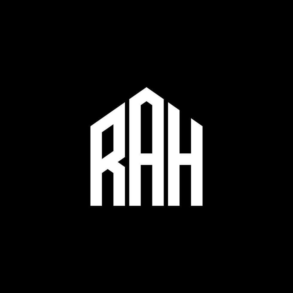 RAH letter logo design on BLACK background. RAH creative initials letter logo concept. RAH letter design. vector