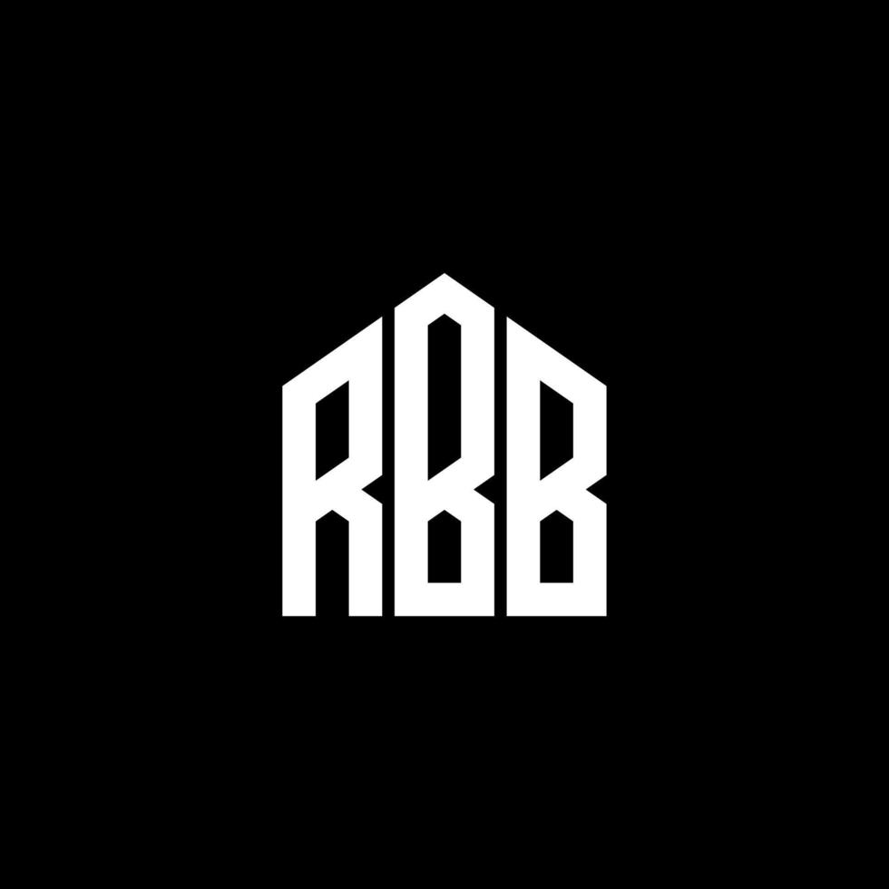 RBB letter logo design on BLACK background. RBB creative initials letter logo concept. RBB letter design. vector