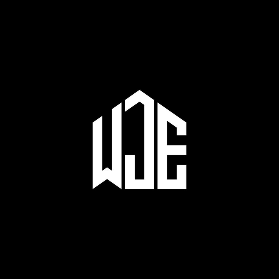 WJE letter logo design on BLACK background. WJE creative initials letter logo concept. WJE letter design. vector