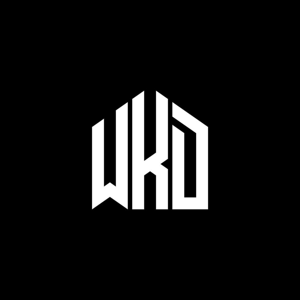 WKD letter logo design on BLACK background. WKD creative initials letter logo concept. WKD letter design. vector