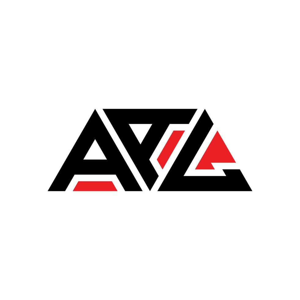 diseño de logotipo de letra triangular aal con forma de triángulo. monograma de diseño del logotipo del triángulo aal. plantilla de logotipo de vector de triángulo aal con color rojo. logotipo triangular aal logotipo simple, elegante y lujoso. aal