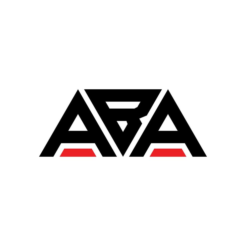 diseño de logotipo de letra triangular aba con forma de triángulo. monograma de diseño de logotipo de triángulo aba. plantilla de logotipo de vector de triángulo aba con color rojo. logotipo triangular aba logotipo simple, elegante y lujoso. aba