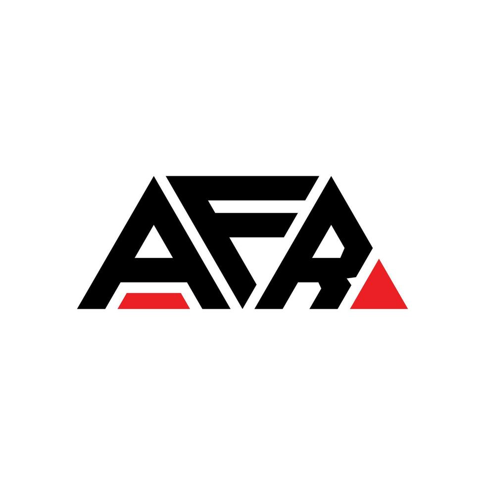 AFR triangle letter logo design with triangle shape AFR triangle logo