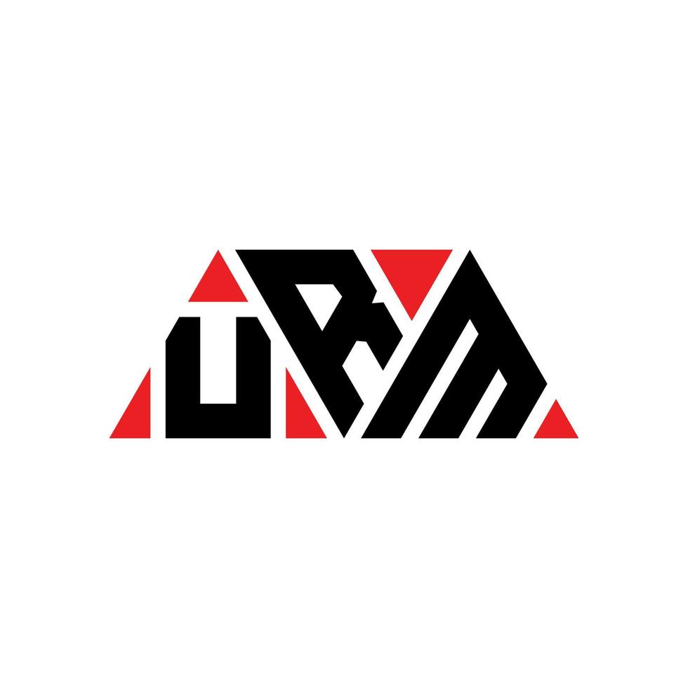 diseño de logotipo de letra de triángulo urm con forma de triángulo. monograma de diseño de logotipo de triángulo urm. plantilla de logotipo de vector de triángulo urm con color rojo. logo triangular urm logo simple, elegante y lujoso. Urm