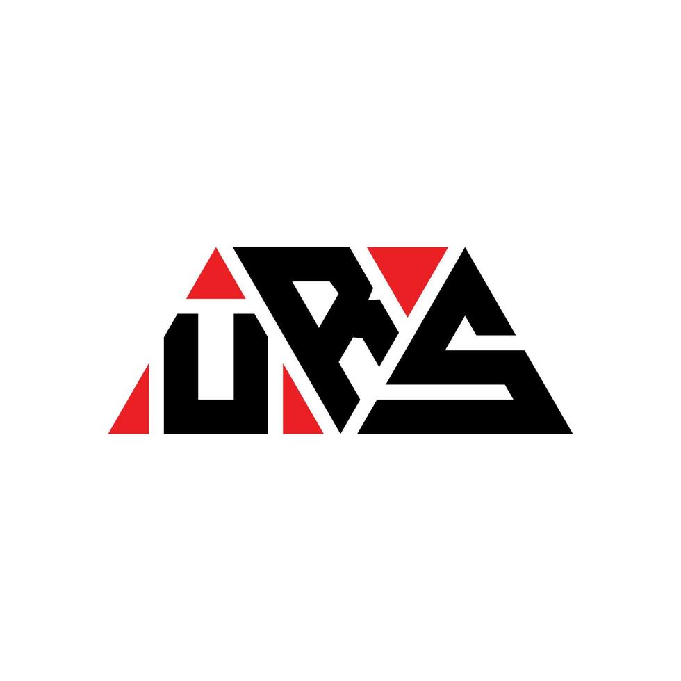 diseño de logotipo de letra triangular urs con forma de triángulo. monograma de diseño de logotipo de triángulo de urs. urs plantilla de logotipo de vector de triángulo con color rojo. logo triangular de urs logo simple, elegante y lujoso. tuyo