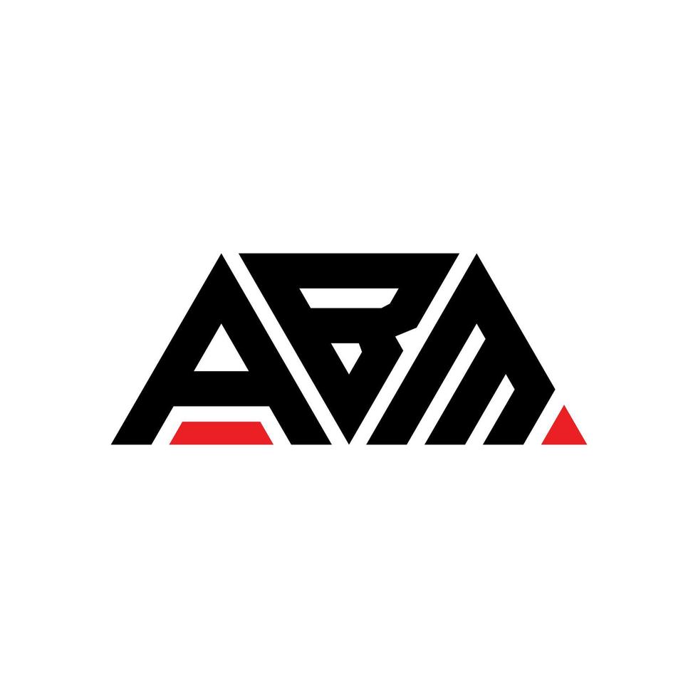 diseño de logotipo de letra de triángulo abm con forma de triángulo. monograma de diseño de logotipo de triángulo abm. plantilla de logotipo de vector de triángulo abm con color rojo. logo triangular abm logo simple, elegante y lujoso. abm