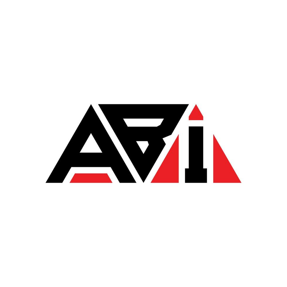 diseño de logotipo de letra triangular abi con forma de triángulo. monograma de diseño del logotipo del triángulo abi. plantilla de logotipo de vector de triángulo abi con color rojo. logotipo triangular abi logotipo simple, elegante y lujoso. abi