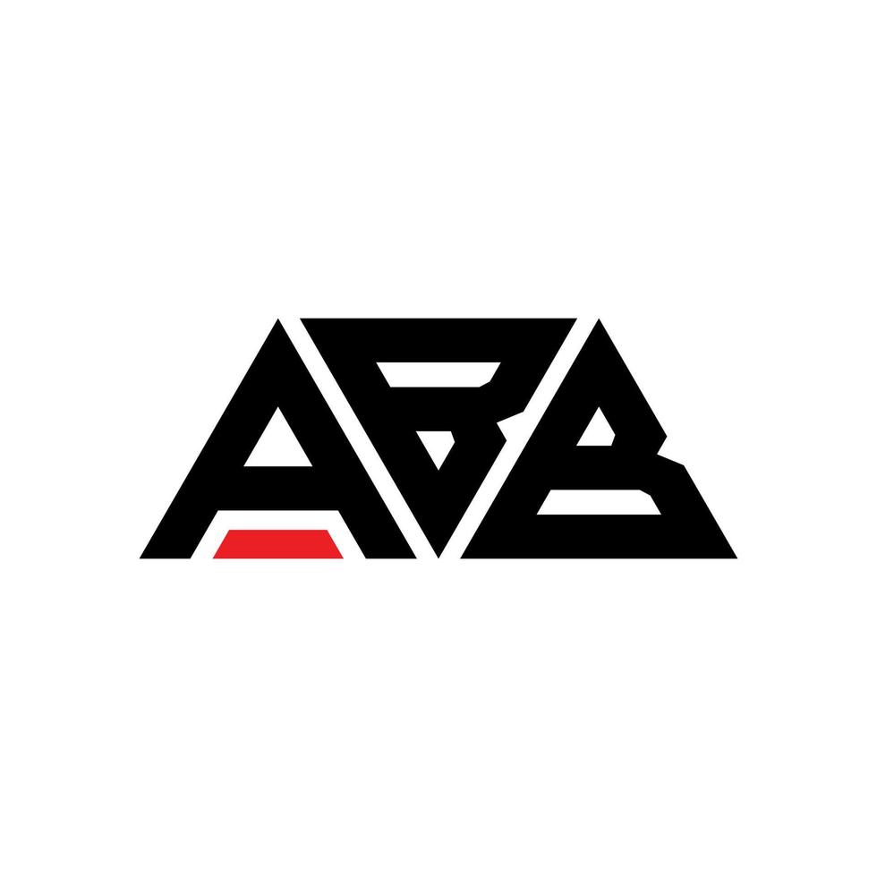 diseño de logotipo de letra de triángulo abb con forma de triángulo. monograma de diseño del logotipo del triángulo abb. plantilla de logotipo de vector de triángulo abb con color rojo. logotipo triangular abb logotipo simple, elegante y lujoso. tejido