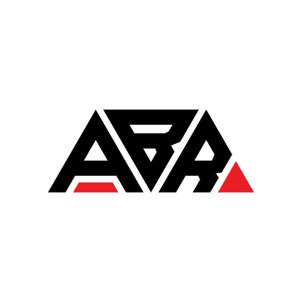 diseño de logotipo de letra abr triángulo con forma de triángulo. monograma de diseño de logotipo de triángulo abr. plantilla de logotipo de vector de triángulo abr con color rojo. logotipo triangular abr logotipo simple, elegante y lujoso. abr