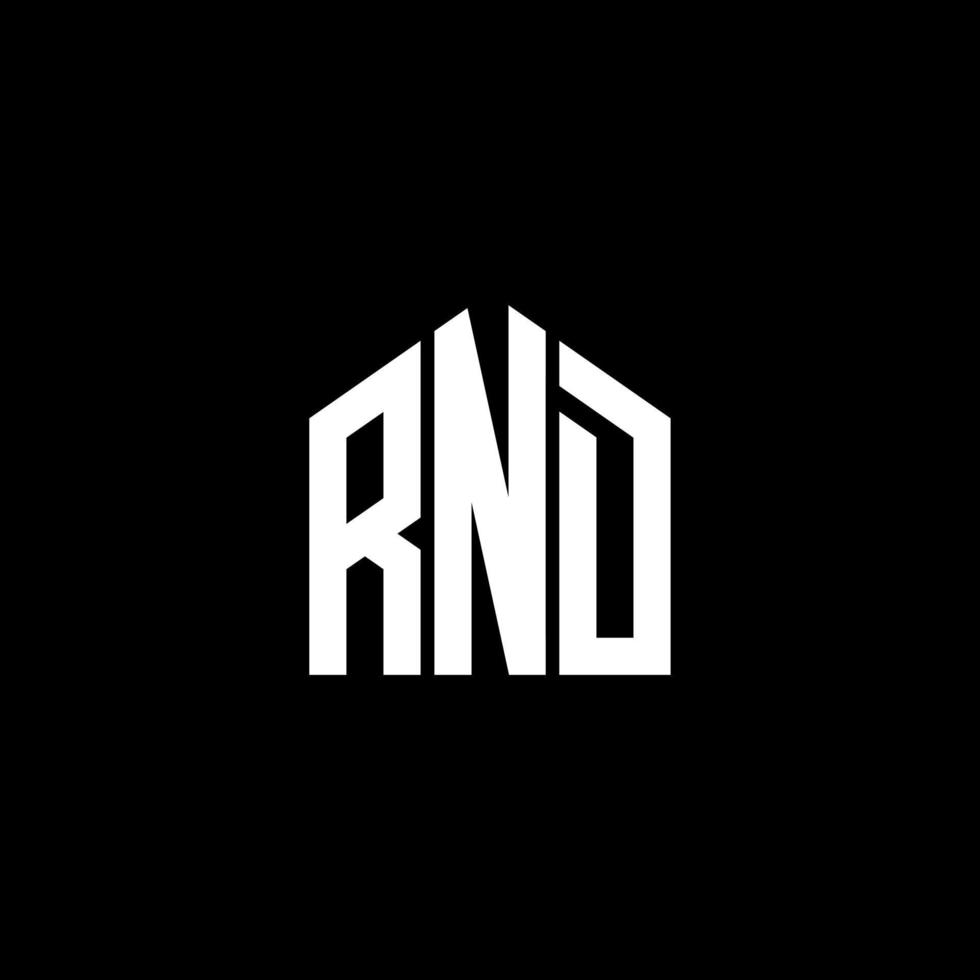 diseño de letra rnd.diseño de logotipo de letra rnd sobre fondo negro. concepto de logotipo de letra de iniciales creativas rnd. diseño de letra rnd.diseño de logotipo de letra rnd sobre fondo negro. r vector