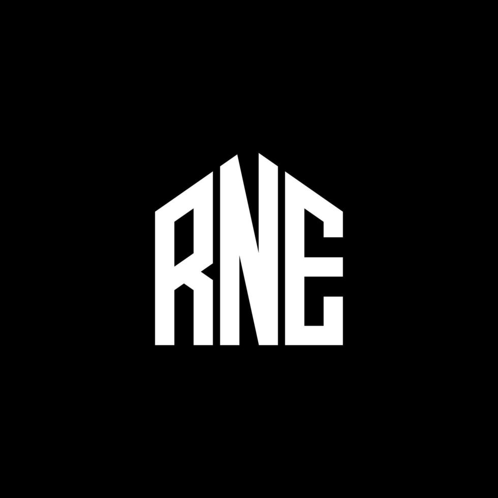 RNE letter design.RNE letter logo design on BLACK background. RNE creative initials letter logo concept. RNE letter design.RNE letter logo design on BLACK background. R vector