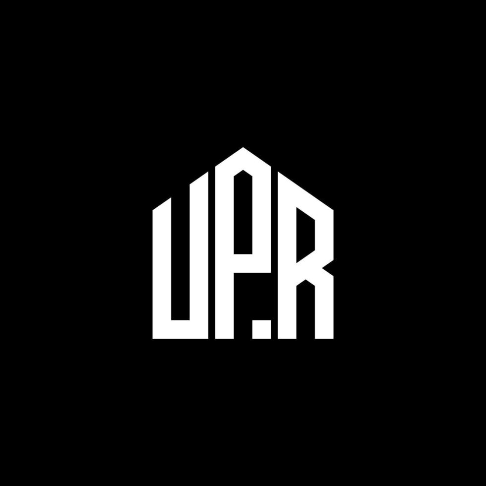 diseño de logotipo de letra upr sobre fondo negro. concepto de logotipo de letra de iniciales creativas upr. diseño de letra upr. vector
