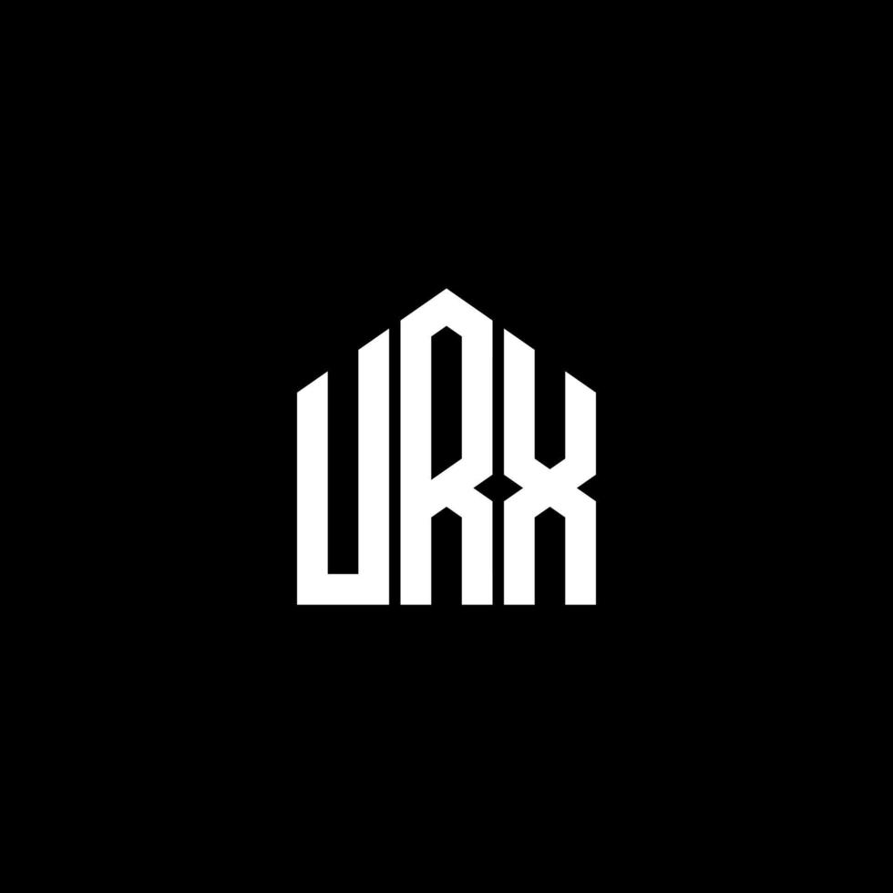 concepto de logotipo de letra de iniciales creativas urx. diseño de la letra urx.diseño del logotipo de la letra urx sobre fondo negro. concepto de logotipo de letra de iniciales creativas urx. diseño de letra urx. vector