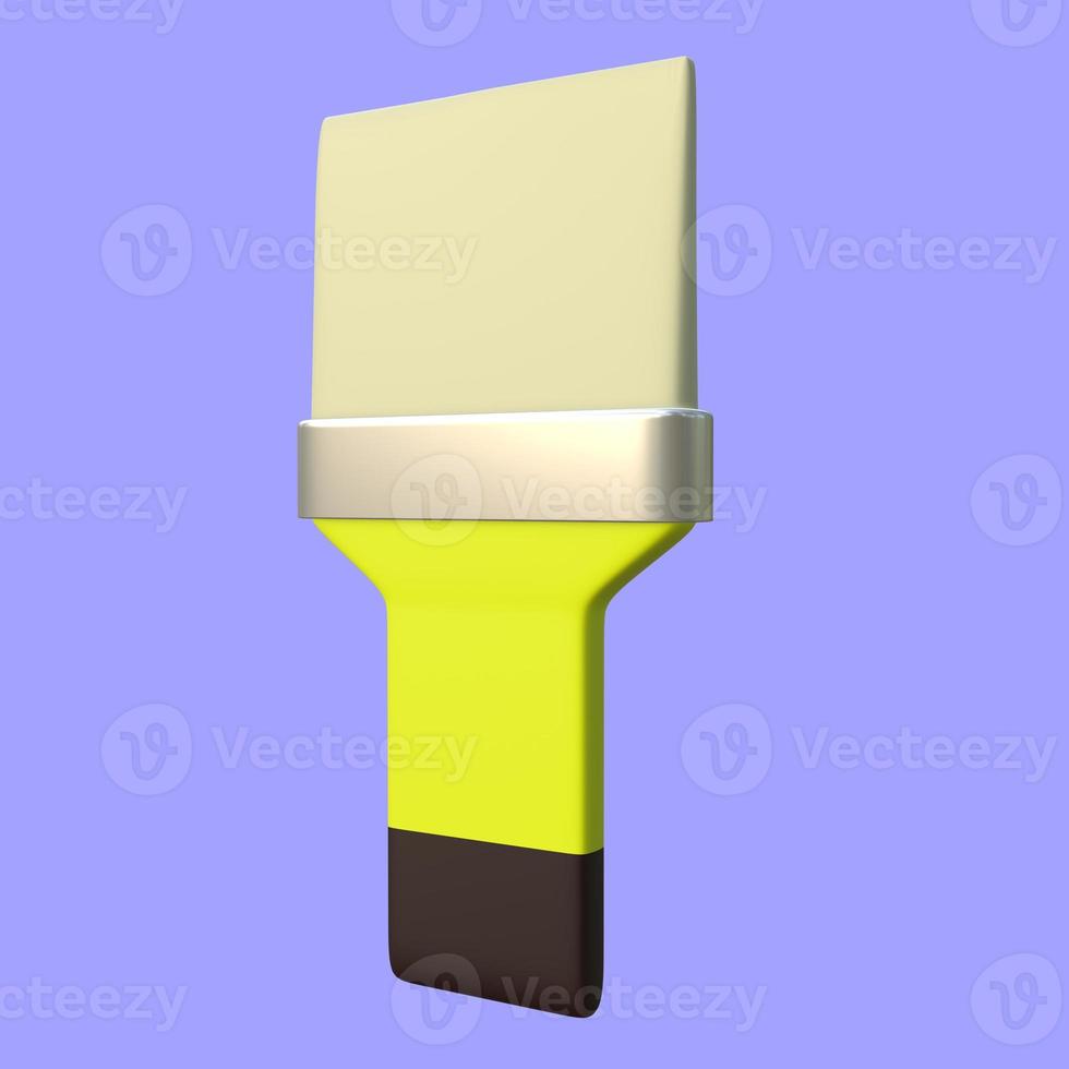 3D Illustration of Paint Brush photo