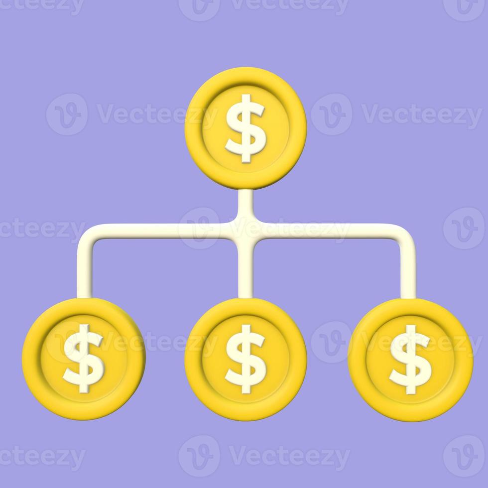 Stylized 3D Business Investment Illustration photo