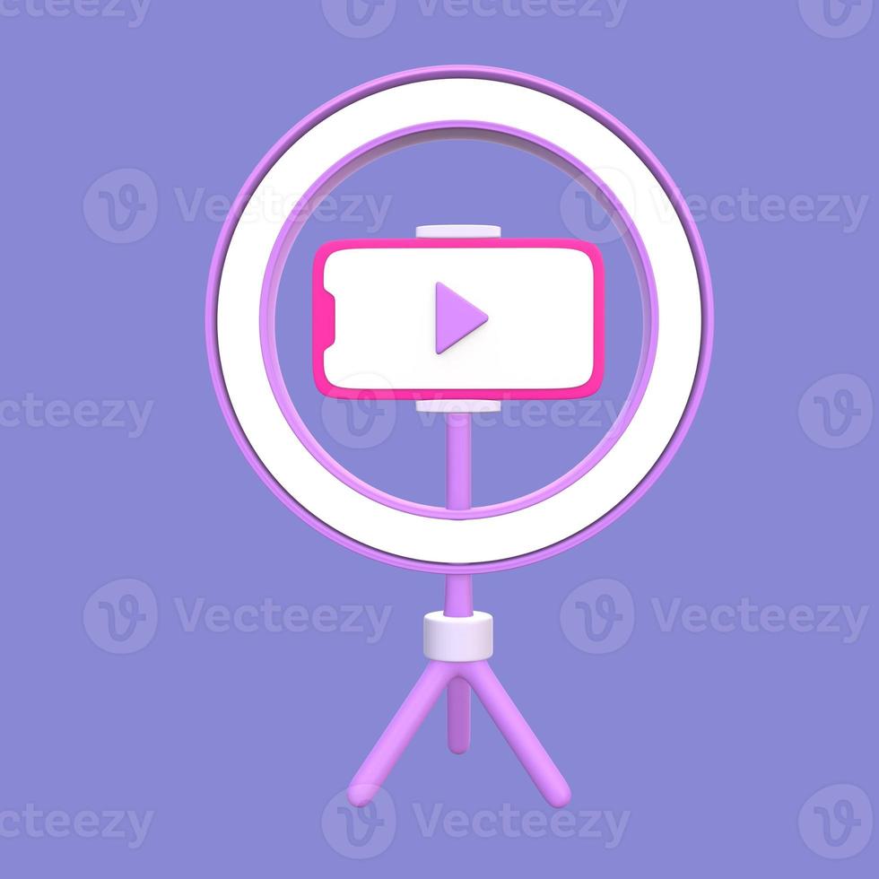 Stylized 3D Ring Light Illustration photo