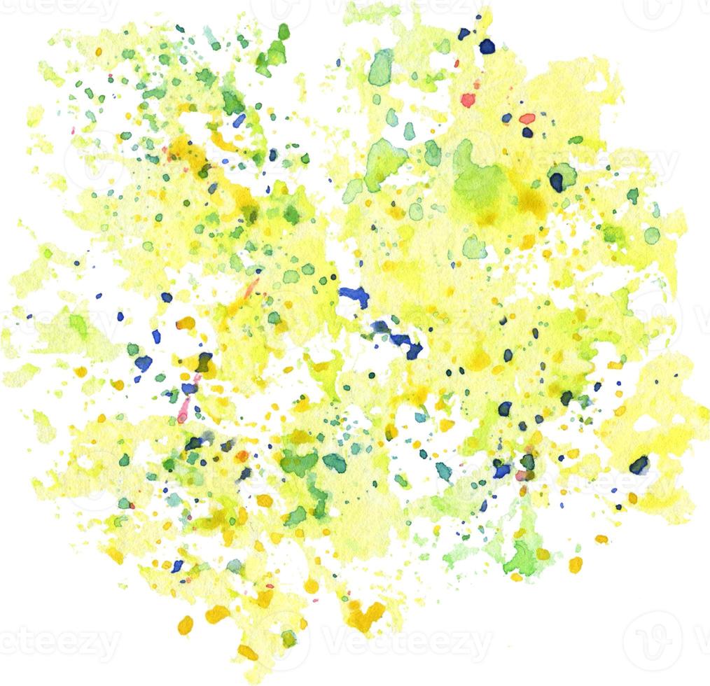 Bright abstract splashes and drops of watercolor. photo