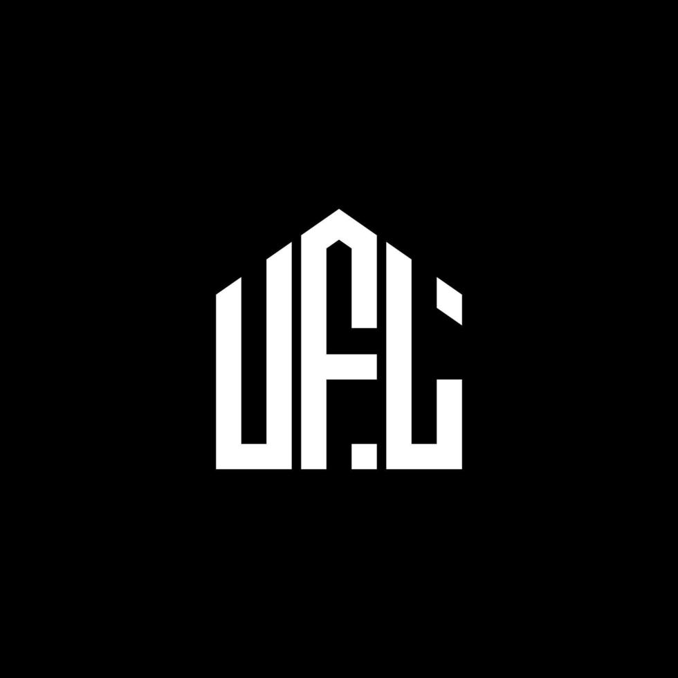 UFL letter logo design on BLACK background. UFL creative initials letter logo concept. UFL letter design. vector