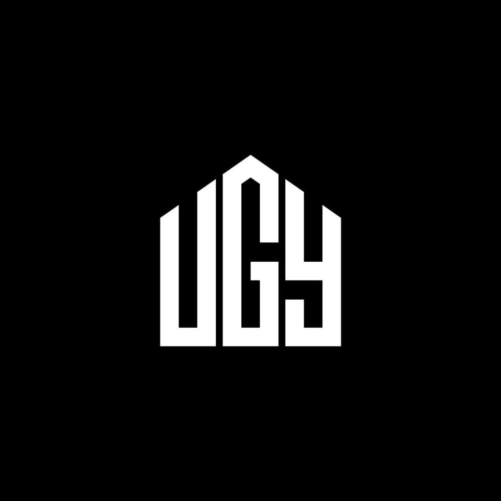 UGY letter logo design on BLACK background. UGY creative initials letter logo concept. UGY letter design. vector