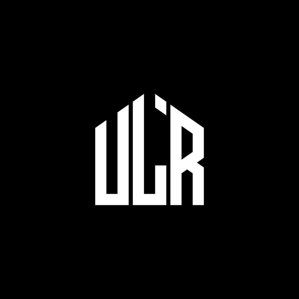 concepto de logotipo de letra de iniciales creativas ulr. diseño de letras ulr. diseño de logotipo de letras ulr sobre fondo negro. concepto de logotipo de letra de iniciales creativas ulr. diseño de letra ulr. vector