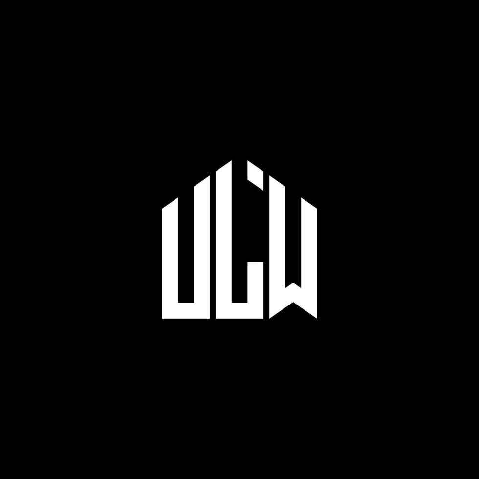 ULW letter logo design on BLACK background. ULW creative initials letter logo concept. ULW letter design. vector