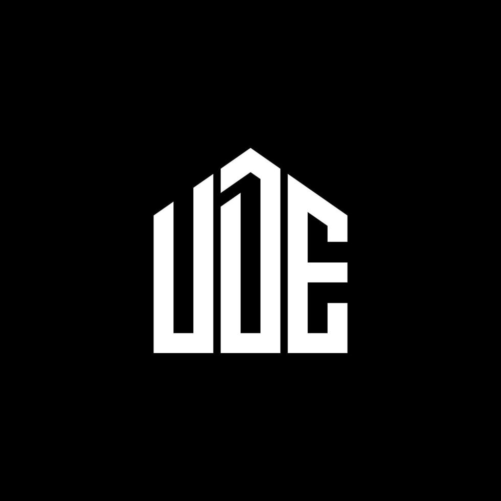 diseño de logotipo de letra ude sobre fondo negro. concepto de logotipo de letra de iniciales creativas de ude. diseño de letra ude. vector