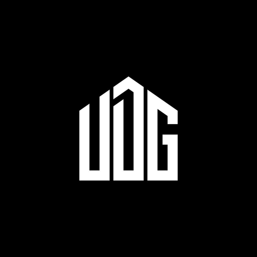 diseño de logotipo de letra udg sobre fondo negro. concepto de logotipo ...