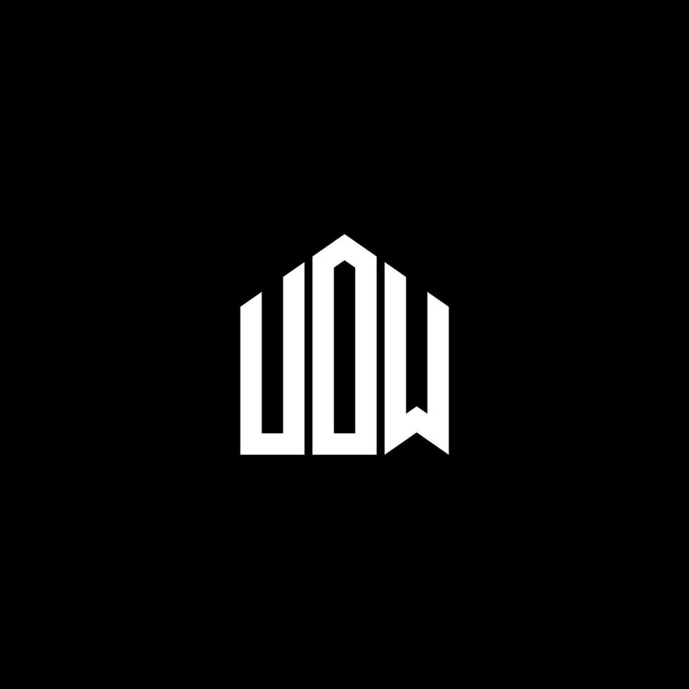 Diseño de letra uow. Diseño de logotipo de letra uow sobre fondo negro. uow concepto creativo del logotipo de la letra inicial. Diseño de letra uow. Diseño de logotipo de letra uow sobre fondo negro. tu vector