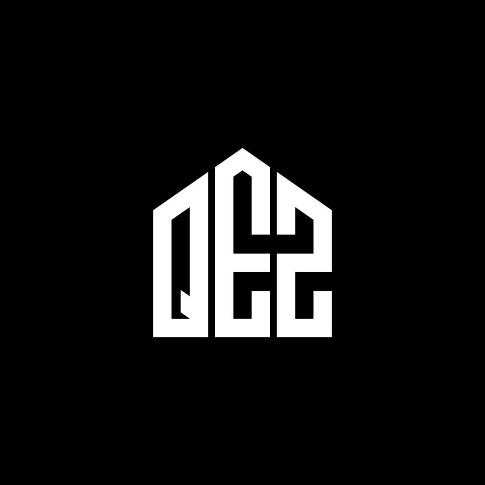 QEZ letter logo design on BLACK background. QEZ creative initials letter logo concept. QEZ letter design. vector