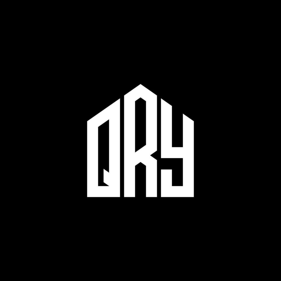 diseño de letras qry. diseño de logotipo de letras qry sobre fondo negro. qry concepto de logotipo de letra de iniciales creativas. diseño de letras qry. diseño de logotipo de letras qry sobre fondo negro. q vector