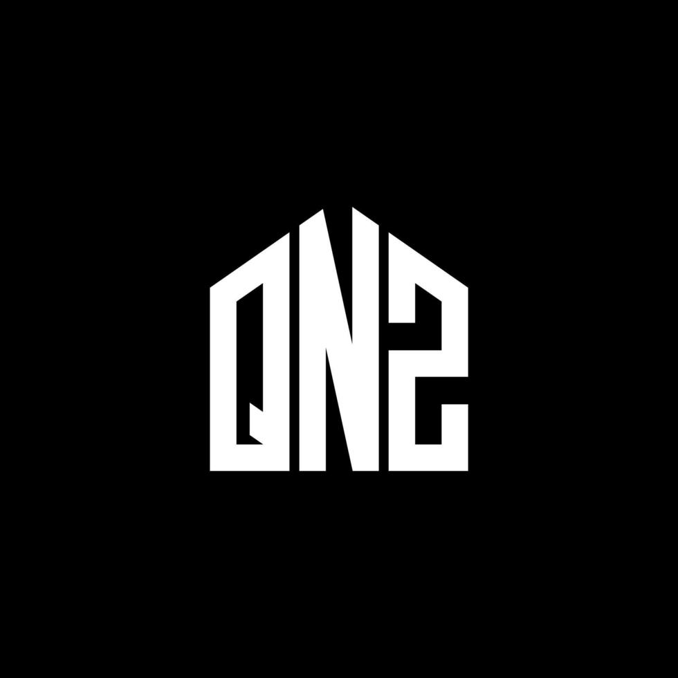 QNZ letter design.QNZ letter logo design on BLACK background. QNZ creative initials letter logo concept. QNZ letter design. vector
