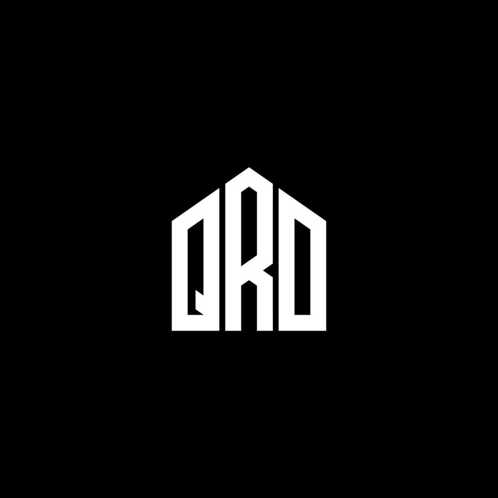 diseño de letra qro. diseño de logotipo de letra qro sobre fondo negro. concepto de logotipo de letra de iniciales creativas qro. diseño de letra qro. diseño de logotipo de letra qro sobre fondo negro. q vector