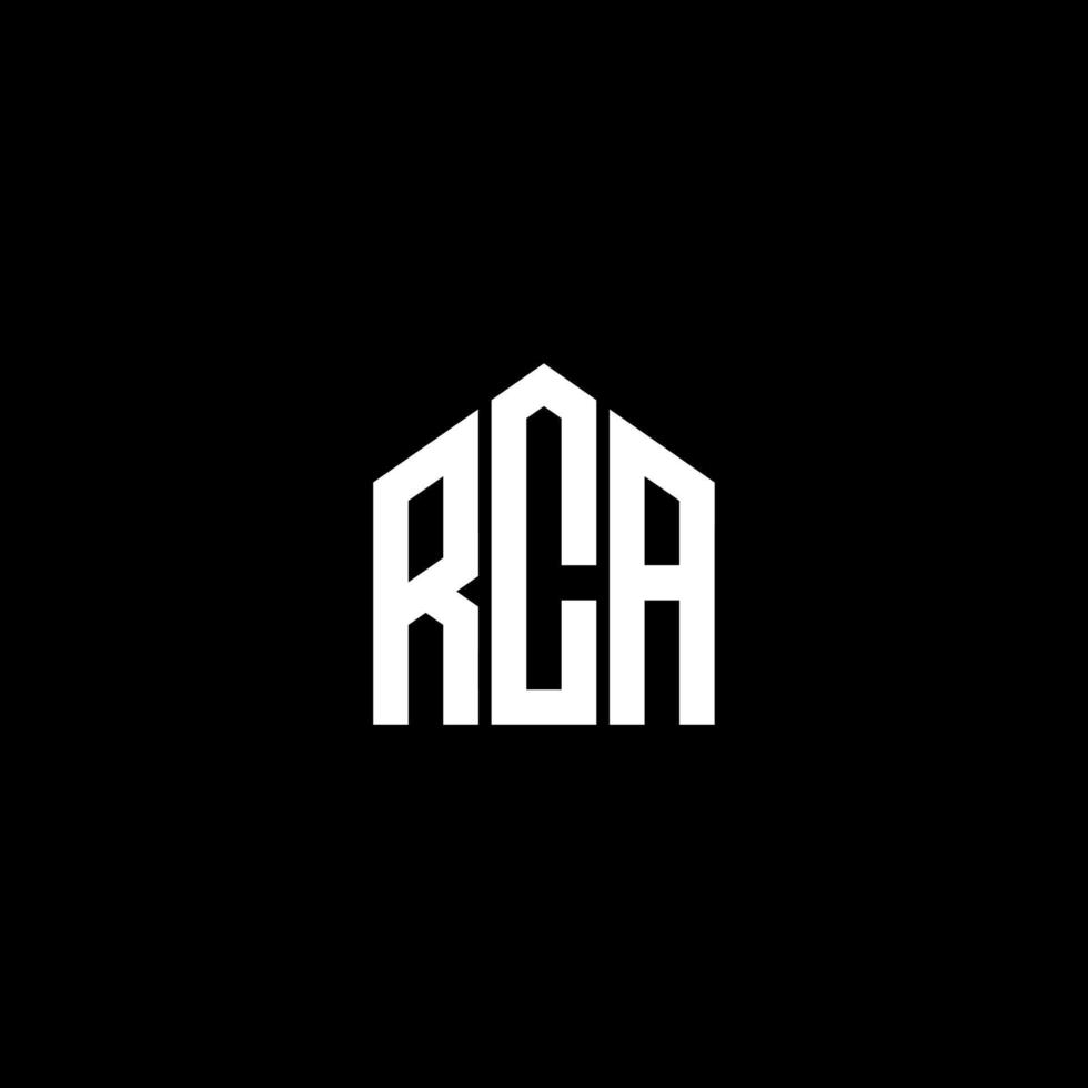 RCA letter logo design on BLACK background. RCA creative initials letter logo concept. RCA letter design. vector