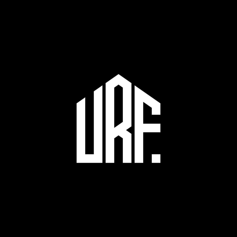 diseño de logotipo de letra urf sobre fondo negro. concepto de logotipo de letra de iniciales creativas de urf. diseño de letras urf. vector