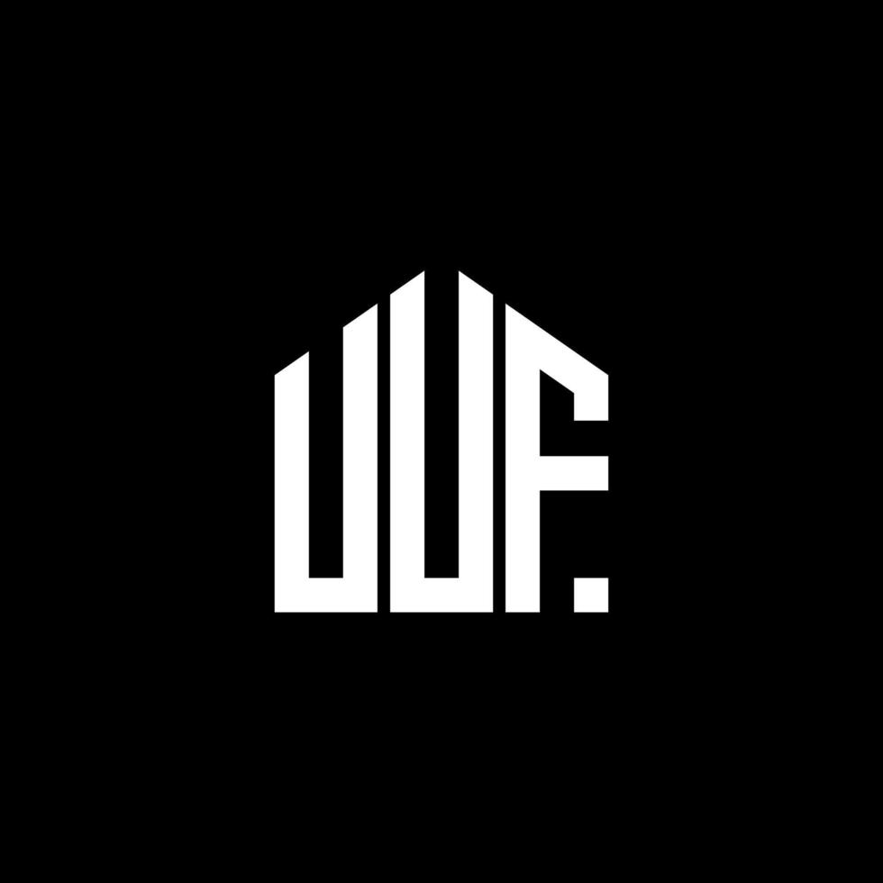 diseño de logotipo de letra uuf sobre fondo negro. concepto de logotipo de letra de iniciales creativas uuf. diseño de letras uuf. vector