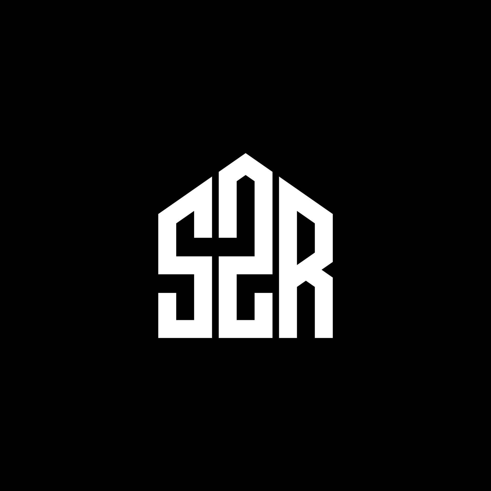 SSR letter logo design on BLACK background. SSR creative initials ...