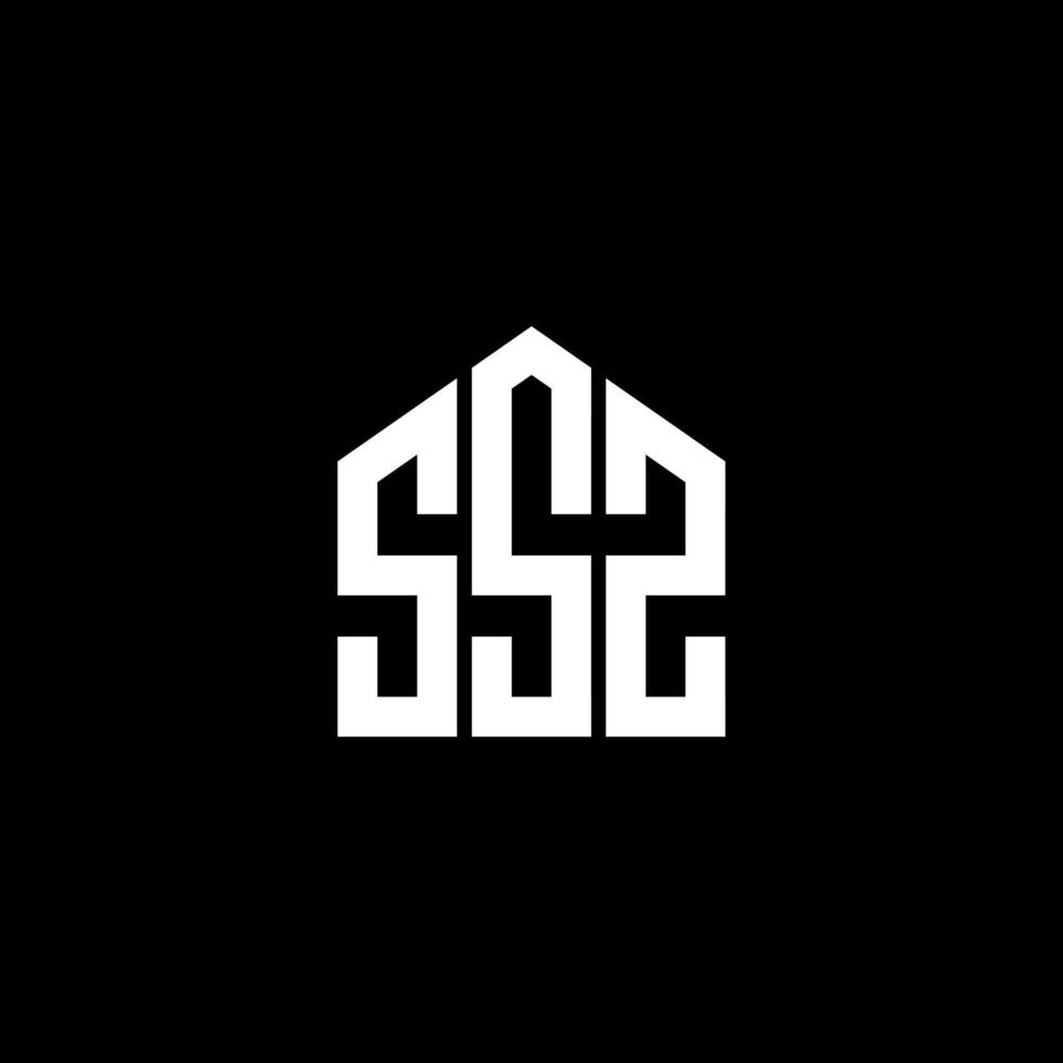 SSZ letter logo design on BLACK background. SSZ creative initials letter logo concept. SSZ letter design. vector